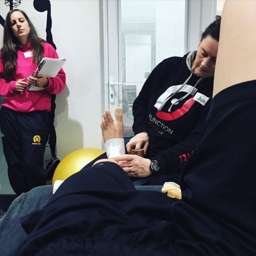 Practical demos part of successful Strapping and Taping course