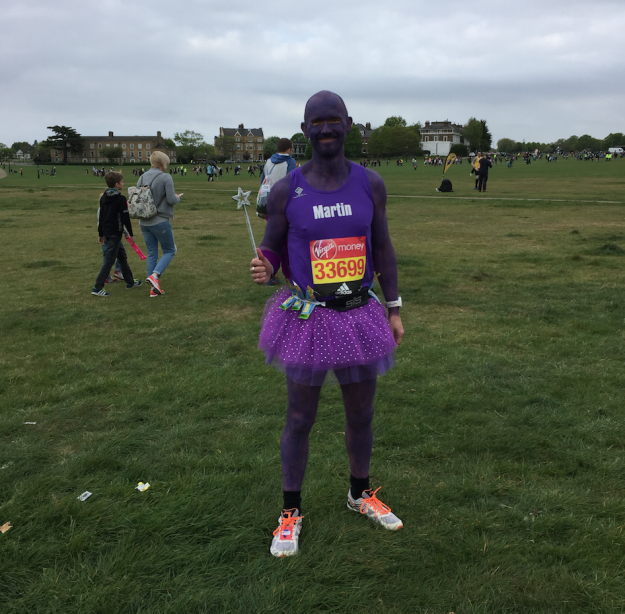 Martin Hulbert dressed as a fairy