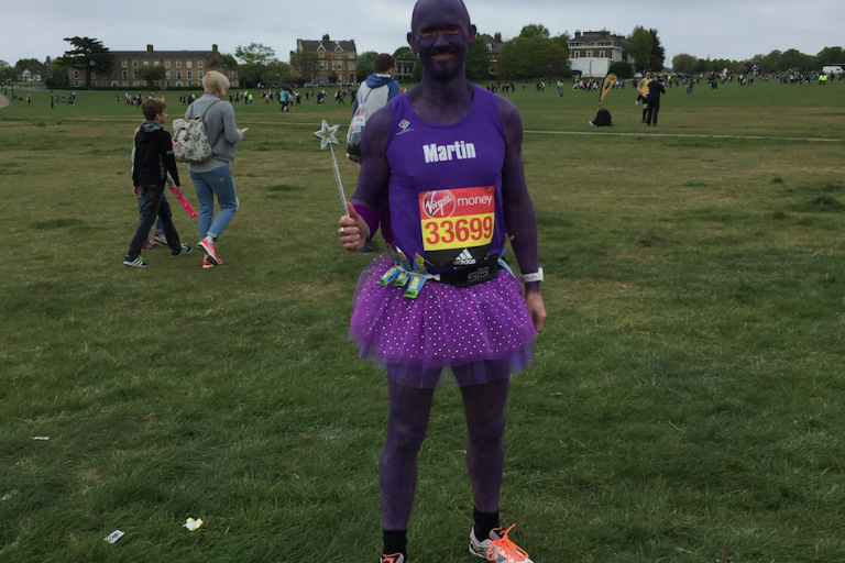 Martin Hulbert dressed as a fairy
