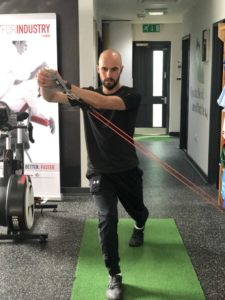 lunge with rotations step 2